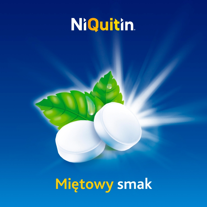 NiQuitin, pastylki do ssania wspomagające rzucenie palenia, 72 szt.