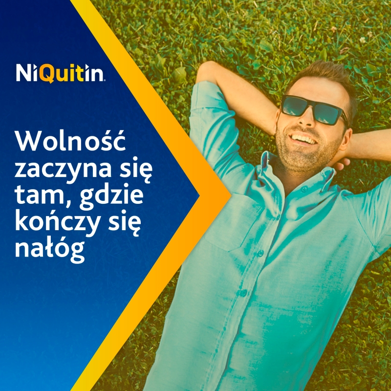 NiQuitin, pastylki do ssania pomagające rzucić palenie o smaku miętowym, 72 szt.