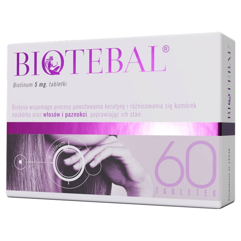 Biotebal tabletki na włosy, skórę i paznokcie, 60 szt.