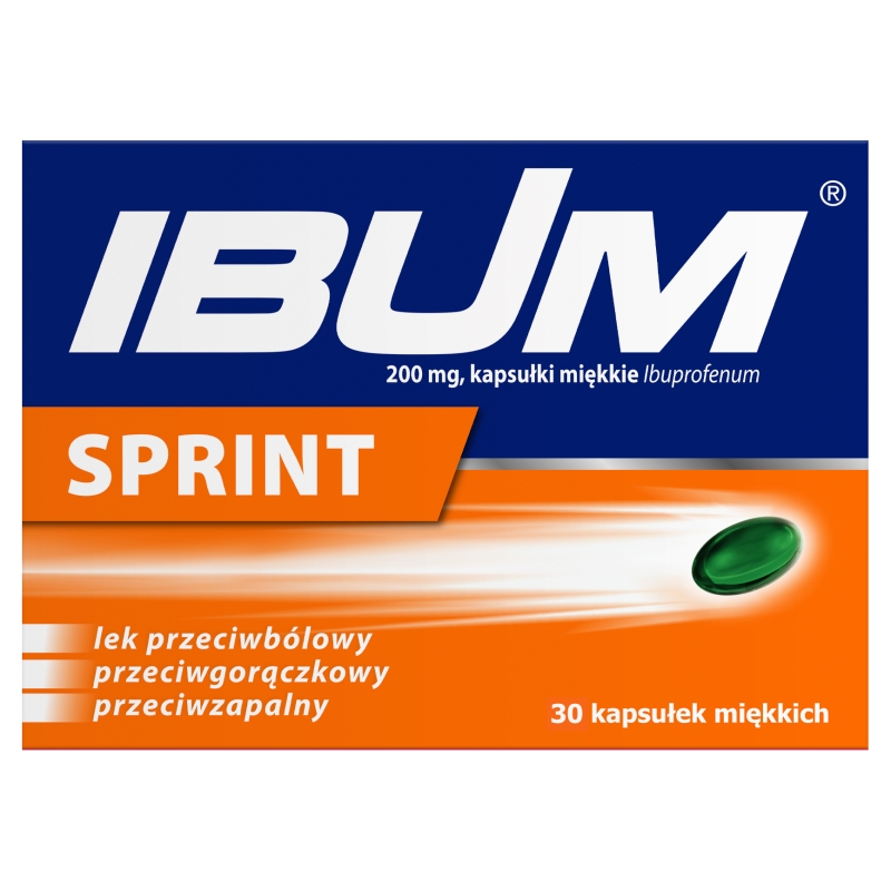 Ibum kapsułki przeciwbólowe, przeciwgorączkowe, przeciwzapalne, 30 szt.