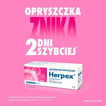 Herpex, krem przeciwwirusowy na opryszczkę, 2 g