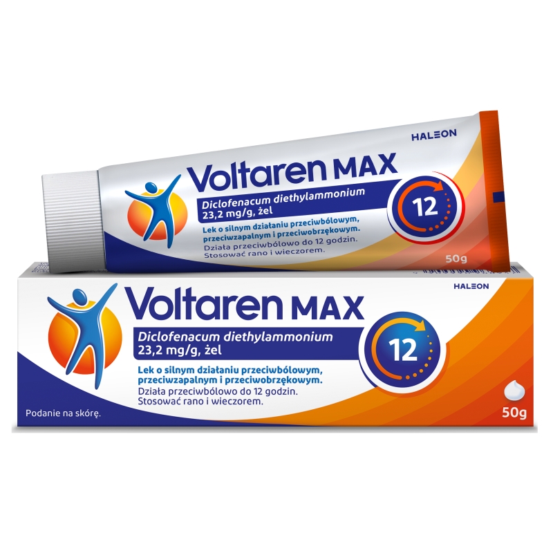 Voltaren MAX, żel przeciwbólowy, przeciwzapalny, przeciwobrzękowy, tuba 50 g