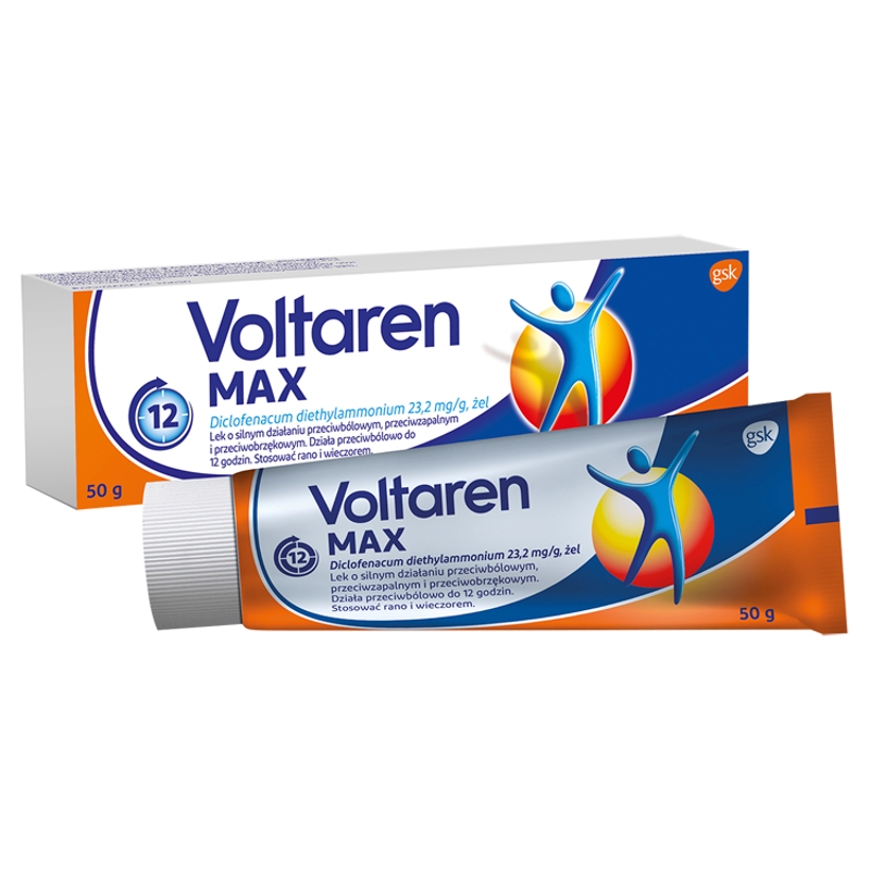Voltaren MAX, żel przeciwbólowy, przeciwzapalny, przeciwobrzękowy, tuba 50 g