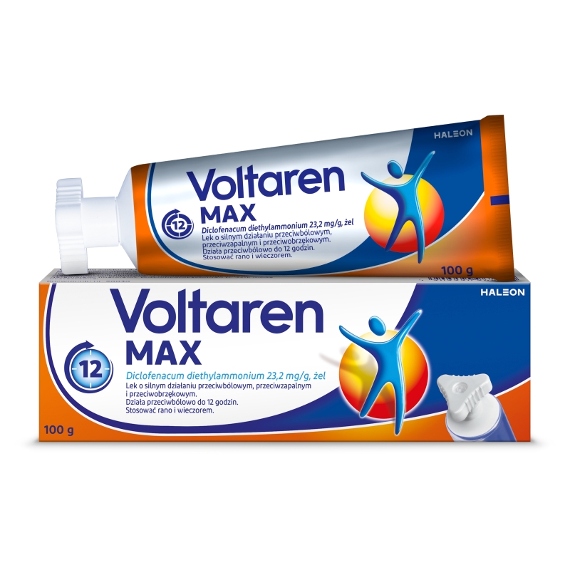 Voltaren MAX, żel przeciwbólowy, przeciwzapalny, przeciwobrzękowy, tuba 100 g