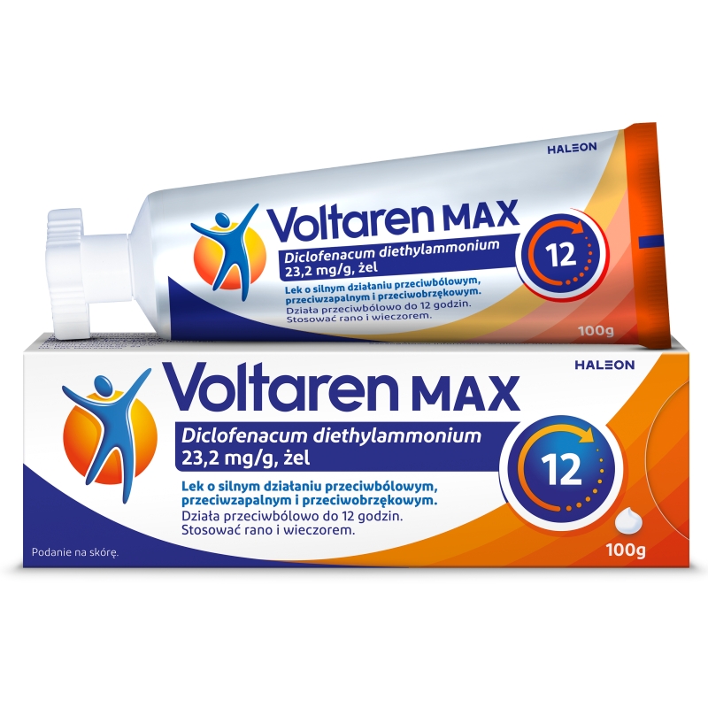 Voltaren MAX, żel przeciwbólowy, przeciwzapalny, przeciwobrzękowy, tuba 100 g