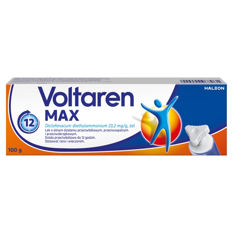 Voltaren MAX, żel przeciwbólowy, przeciwzapalny, przeciwobrzękowy, tuba 100 g