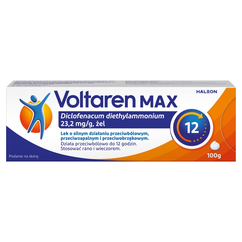 Voltaren MAX żel przeciwbólowy, przeciwzapalny, przeciwobrzękowy, tuba 100 g