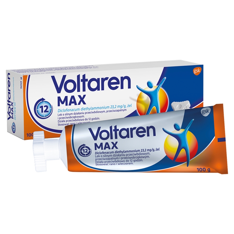Voltaren MAX, żel przeciwbólowy, przeciwzapalny, przeciwobrzękowy, tuba 100 g