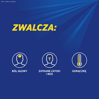 Theraflu Zatoki, proszek udrażniający nos i zatoki, przeciwgorączkowy, 14 sasz.