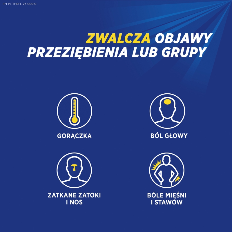 Theraflu Max Grip, proszek na objawy przeziębienia i grypy o smaku owoców leśnych, 10 sasz.
