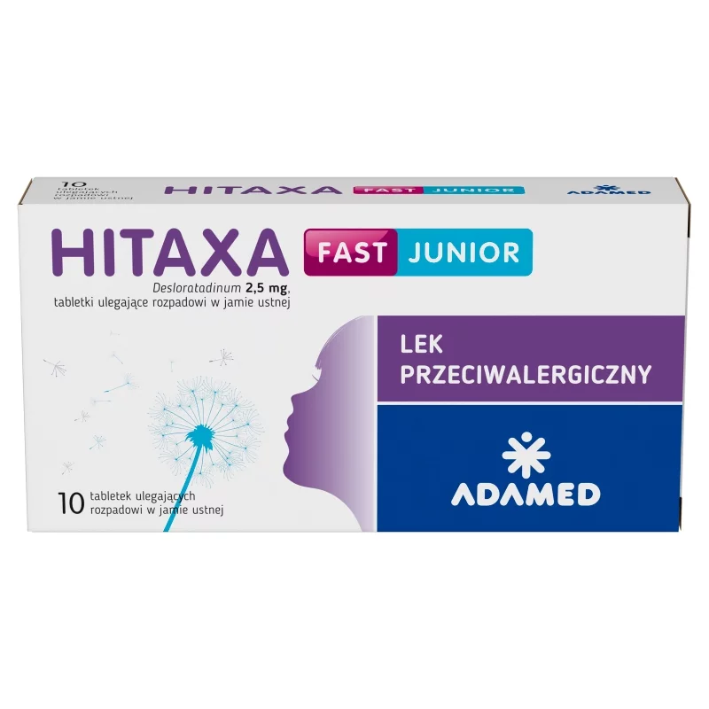 Hitaxa fast junior, tabletki łagodzące objawy alergii dla dzieci, 10 szt.