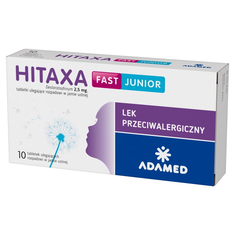 Hitaxa fast junior, tabletki łagodzące objawy alergii dla dzieci, 10 szt.