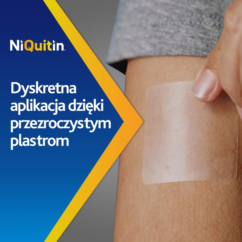 NiQuitin, plastry wspomagające rzucenie palenia, 7 szt.