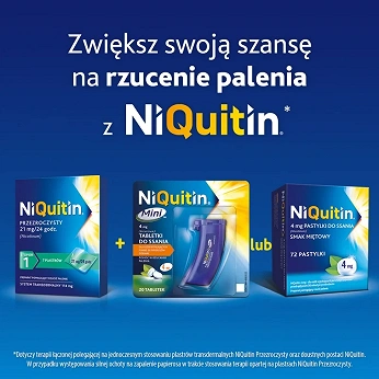 NiQuitin, plastry wspomagające rzucenie palenia, 7 szt.
