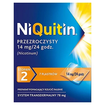 NiQuitin, plastry wspomagające rzucenie palenia, 7 szt.