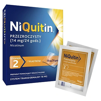 NiQuitin, plastry wspomagające rzucenie palenia, 7 szt.