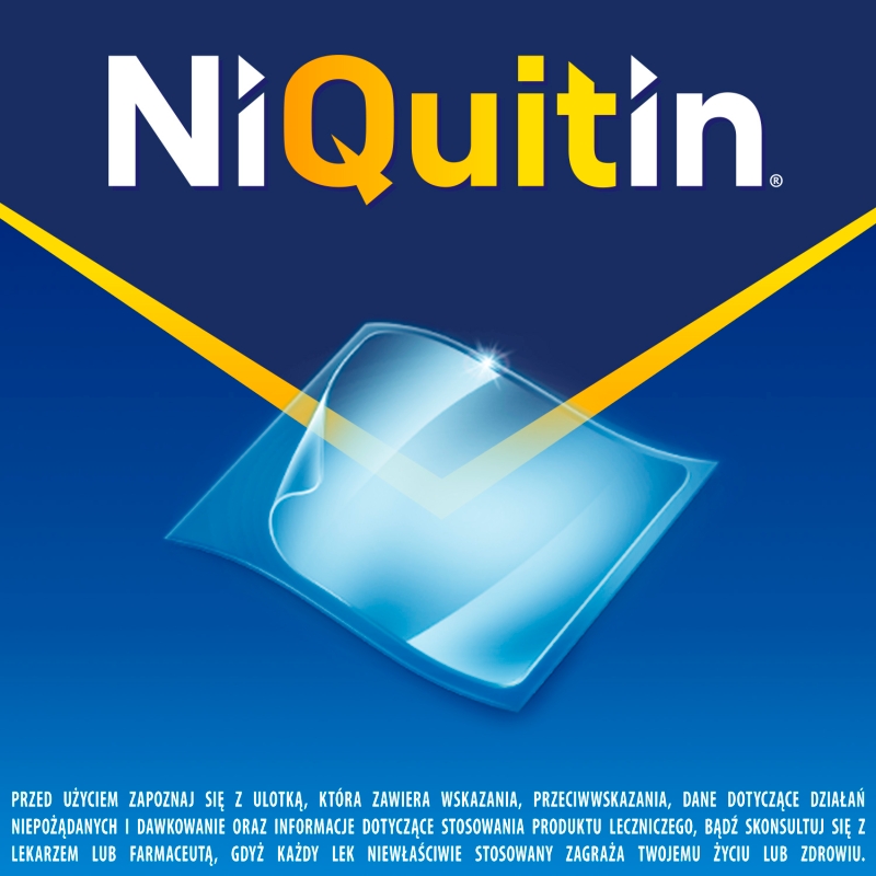 NiQuitin, plastry transdermalne wspomagające rzucenie palenia, 7 szt.