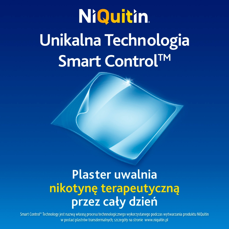 NiQuitin, plastry transdermalne wspomagające rzucenie palenia, 7 szt.