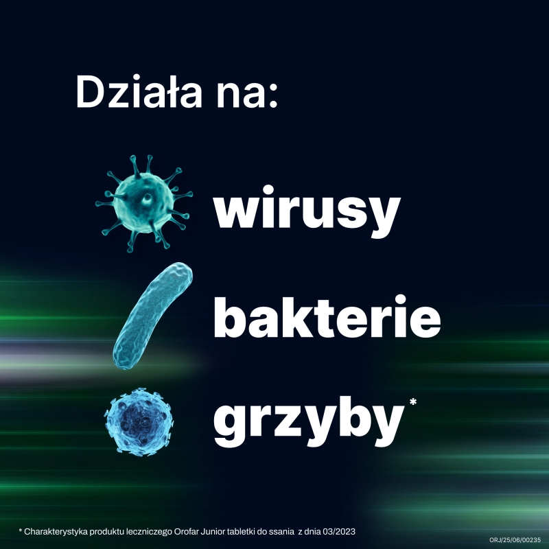 Orofar Junior, tabletki, 24 szt. KRÓTKA DATA 31.08.2026