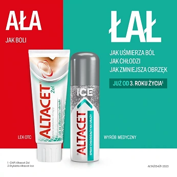 Altacet, żel na obrzęk po stłuczeniach tkanek i stawów, tuba 75 g