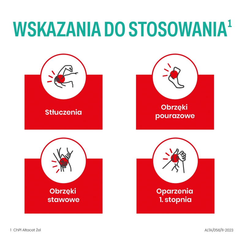 Altacet, żel na obrzęk po stłuczeniach tkanek i stawów, tuba 75 g