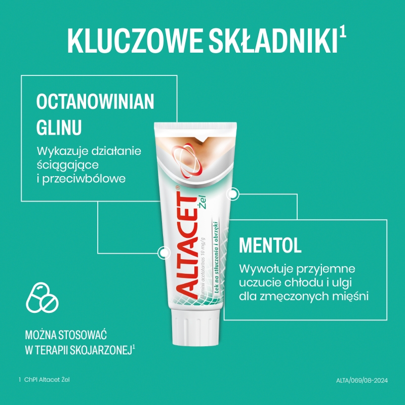 Altacet, żel na obrzęk po stłuczeniach tkanek i stawów, tuba 75 g