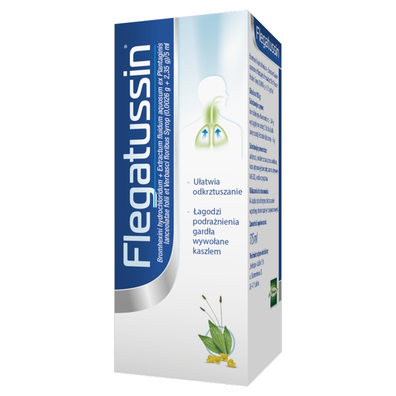Flegatussin syrop na kaszel z utrudnionym odkrztuszaniem, 115 ml