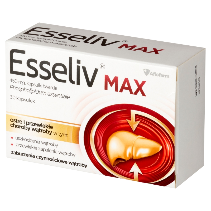 Esseliv Max, kapsułki na ostre i przewlekłe choroby wątroby, 30 szt.