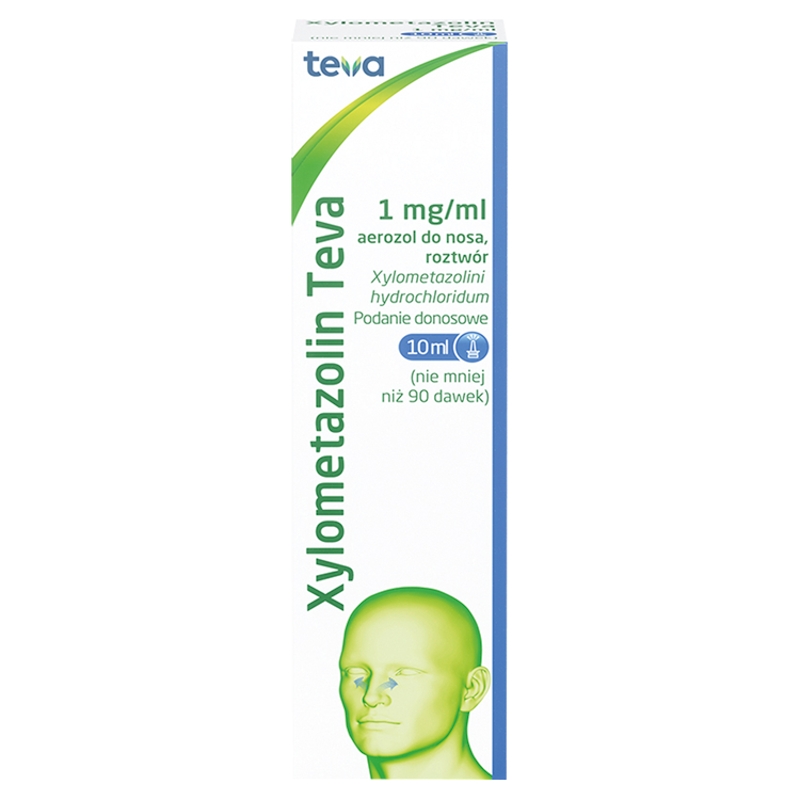 Xylometazolin Teva aerozol na zapalną niedrożność nosa, butelka 10 ml