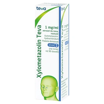 Xylometazolin Teva, aerozol na zapalną niedrożność nosa, butelka 10 ml