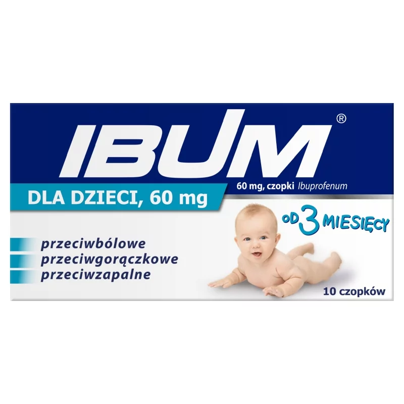Ibum dla dzieci czopki doodbytnicze, 60 mg, 10 szt.