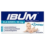 Ibum dla dzieci czopki doodbytnicze na stany gorączkowe oraz przeziębienie dla dzieci, 60 mg, 10 szt.