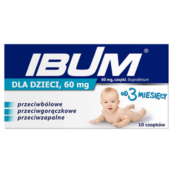 Ibum dla dzieci, czopki doodbytnicze, 60 mg, 10 szt.