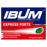 Ibum Express Forte 400 mg kapsułki na bóle różnego nasilenia, 24 szt.