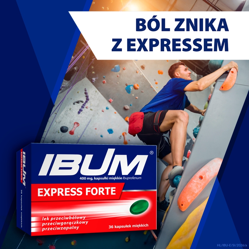Ibum Express Forte,  kapsułki na bóle różnego nasilenia, 36 szt.
