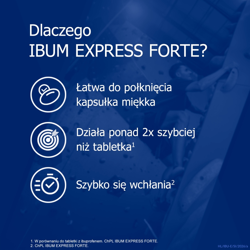 Ibum Express Forte,  kapsułki na bóle różnego nasilenia, 36 szt.
