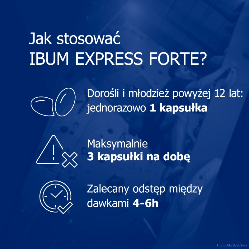 Ibum Express Forte,  kapsułki na bóle różnego nasilenia, 36 szt.