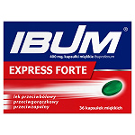 Ibum Express Forte kapsułki na bóle różnego nasilenia, 36 szt.
