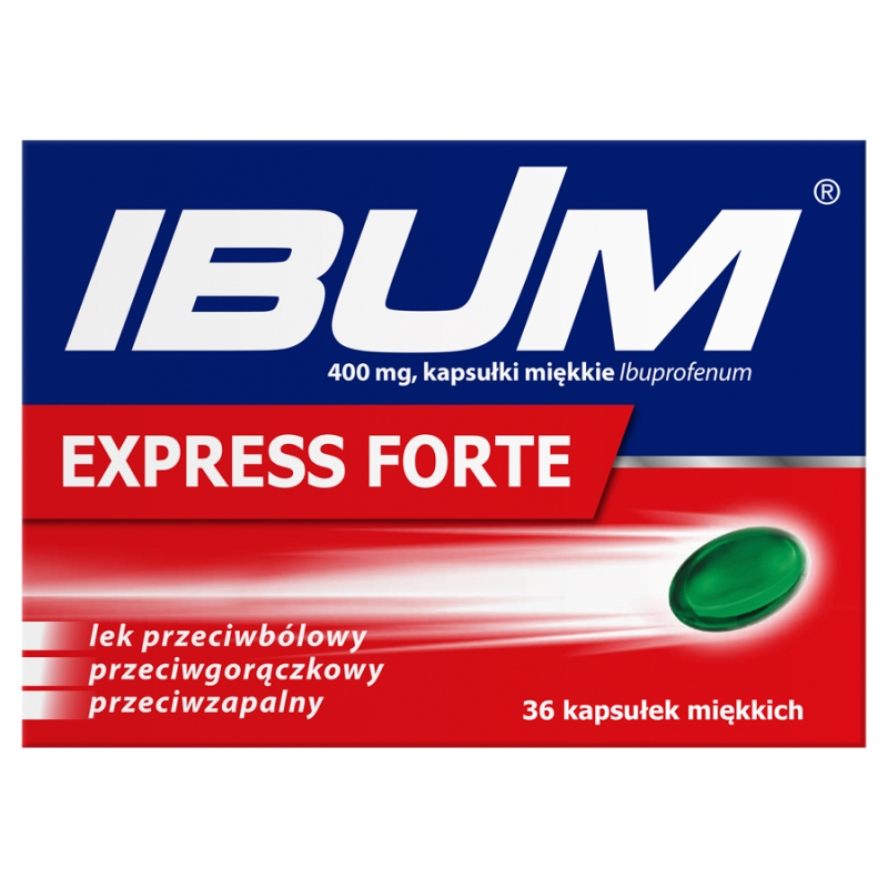 Ibum Express Forte  kapsułki na bóle różnego nasilenia, 36 szt.