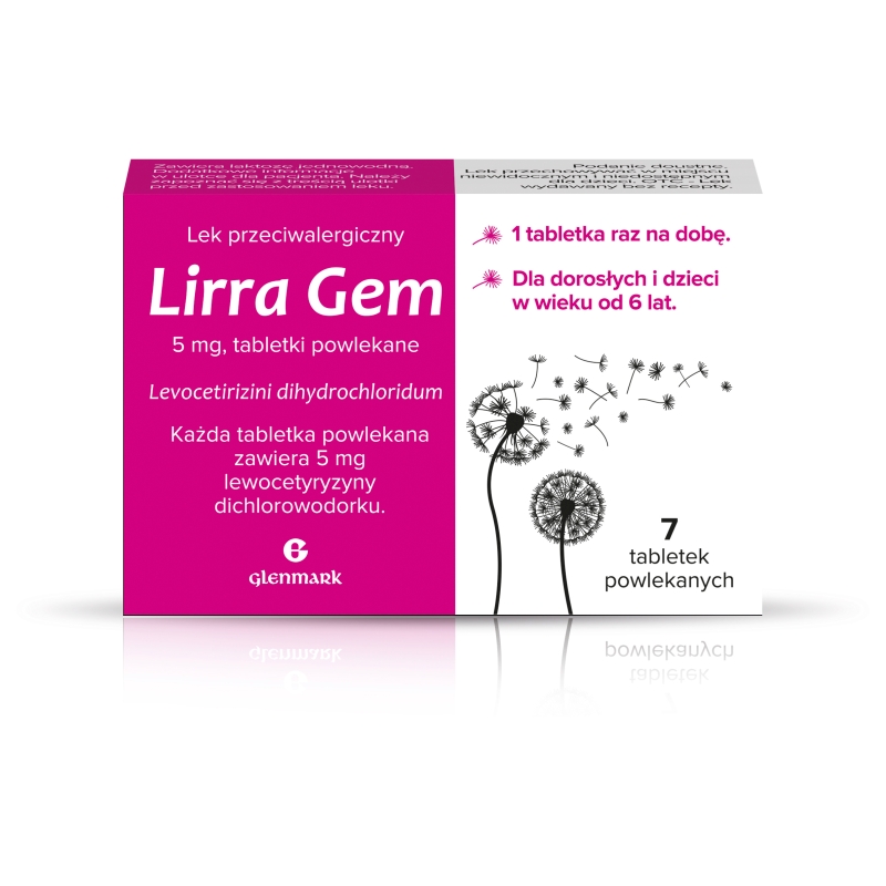 Lirra Gem, tabletki na alergiczne zapalenie błony śluzowej nosa, 7 szt.