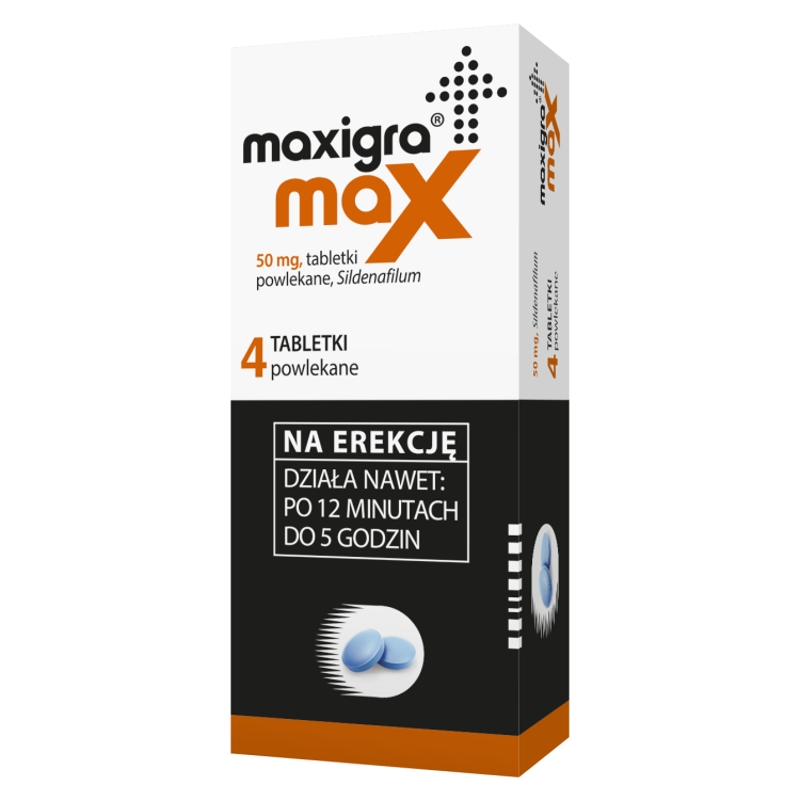 Maxigra Max, tabletki na erekcję, 4 szt.