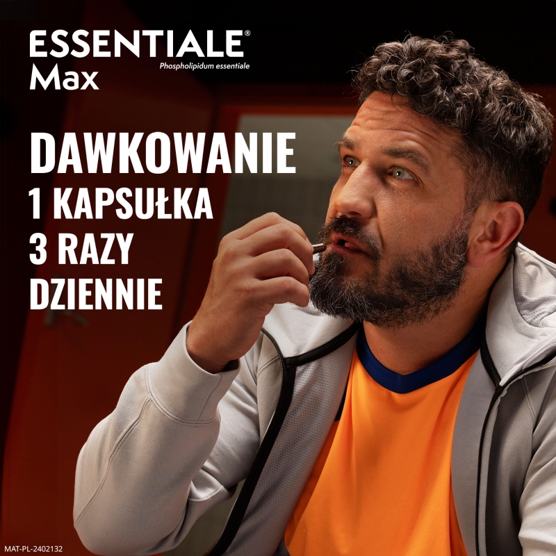 Essentiale Max, kapsułki roślinne na choroby wątroby, 30 szt.