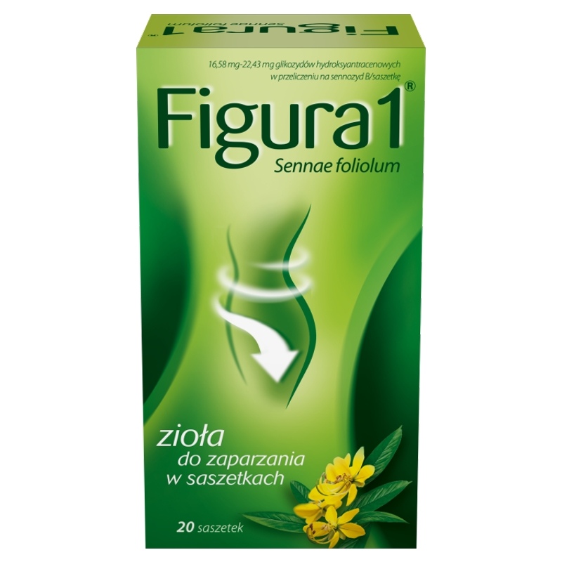 Figura 1 , zioła przeczyszczające na zaparcia, 20 sasz.