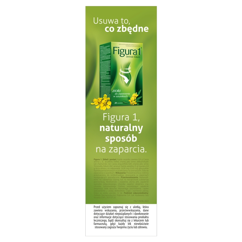 Figura 1 , zioła przeczyszczające na zaparcia, 20 sasz.