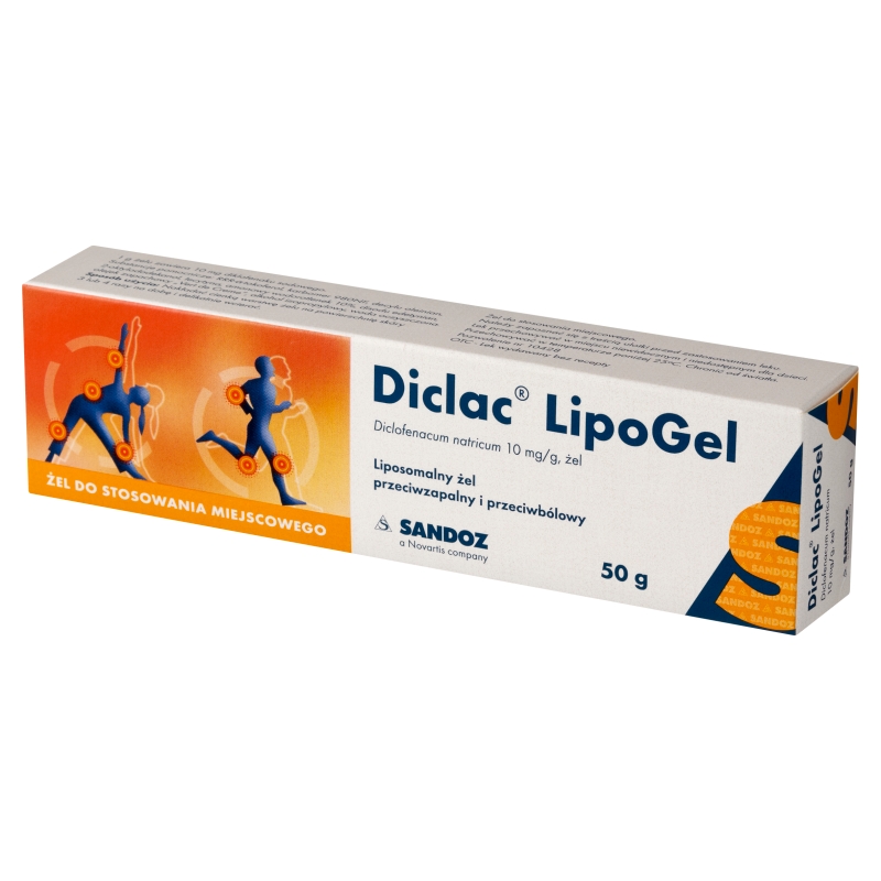 Diclac Lipogel, żel przeciwbólowy i przeciwzapalany, 50 g