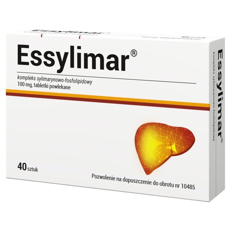 Essylimar, tabletki na zaburzenia czynności wątroby, 40 szt.