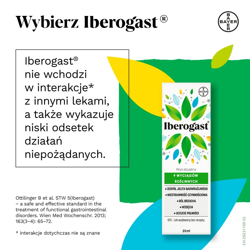 Iberogast, płyn na niestrarwność, 20 ml