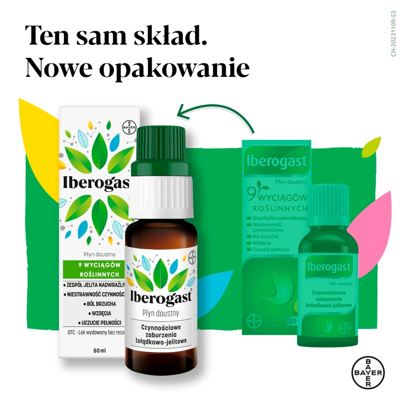 Iberogast, płyn na zaburzenia żołądkowo-jelitowe, butelka 50 ml