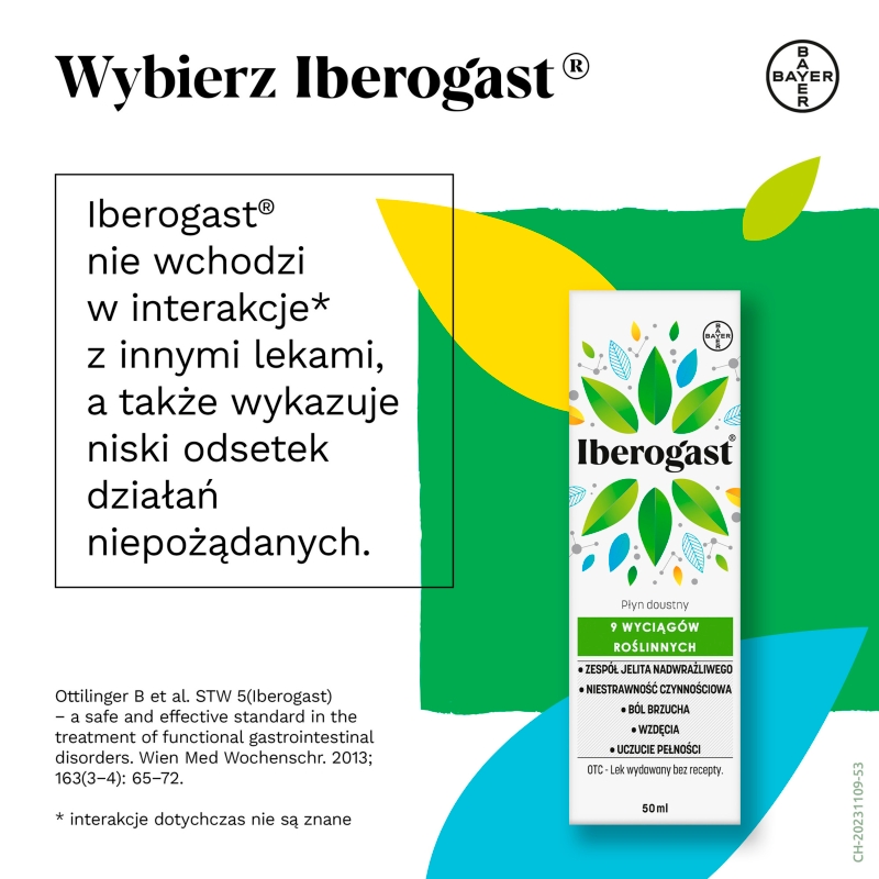 Iberogast, płyn na zaburzenia żołądkowo-jelitowe, butelka 50 ml