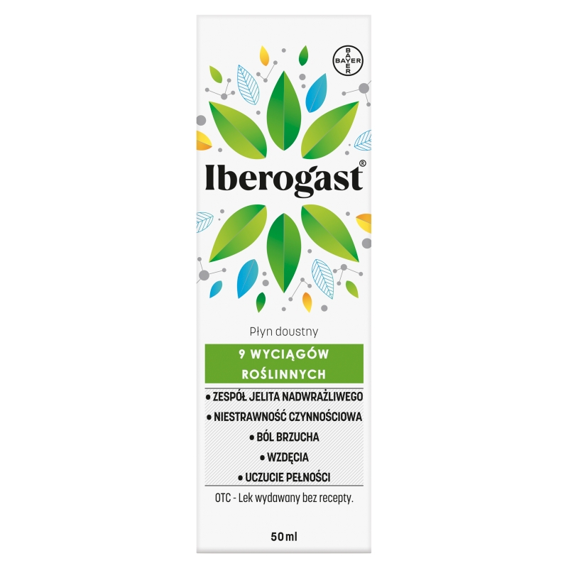 Iberogast płyn na zaburzenia żołądkowo-jelitowe, butelka 50 ml
